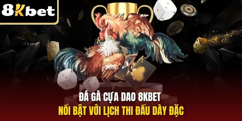 Đá gà cựa dao 8KBET nổi bật với lịch thi đấu dày đặc